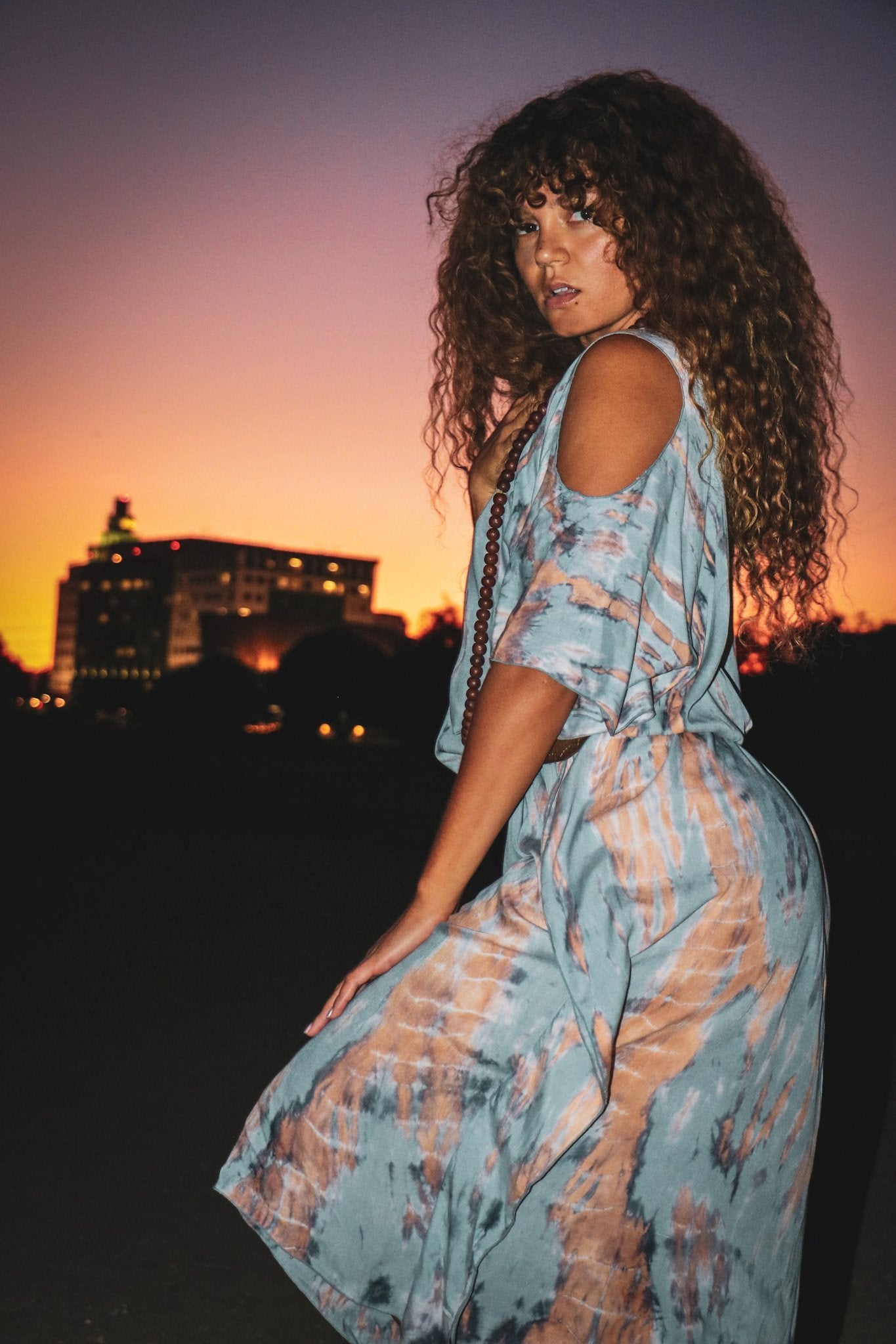 TULUM CAFTAN - COASTAL / ECHO STRIPE - BHAVANI COLLECTIVE