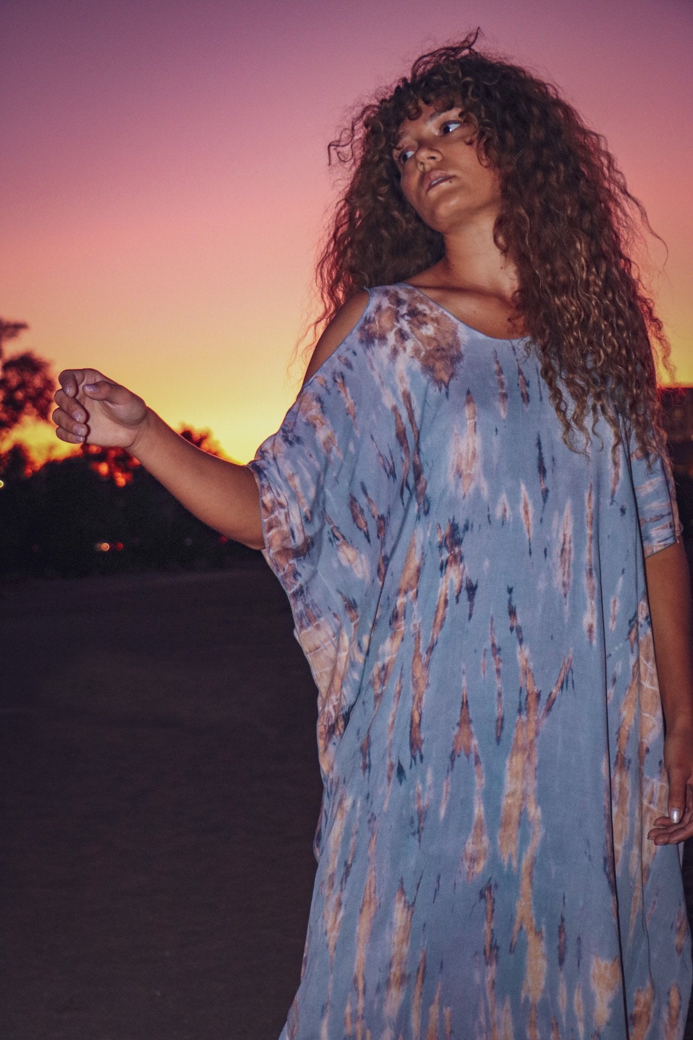 TULUM CAFTAN - COASTAL / ECHO STRIPE - BHAVANI COLLECTIVE