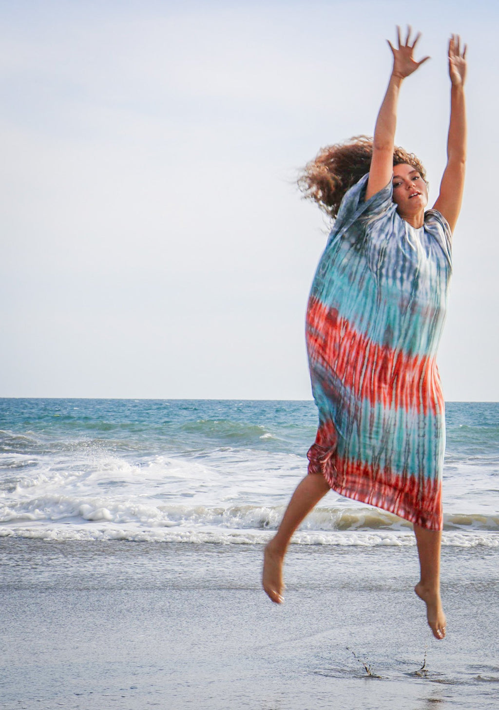 TULUM CAFTAN - SUNSET / BAMBOO STRIPE - BHAVANI COLLECTIVE