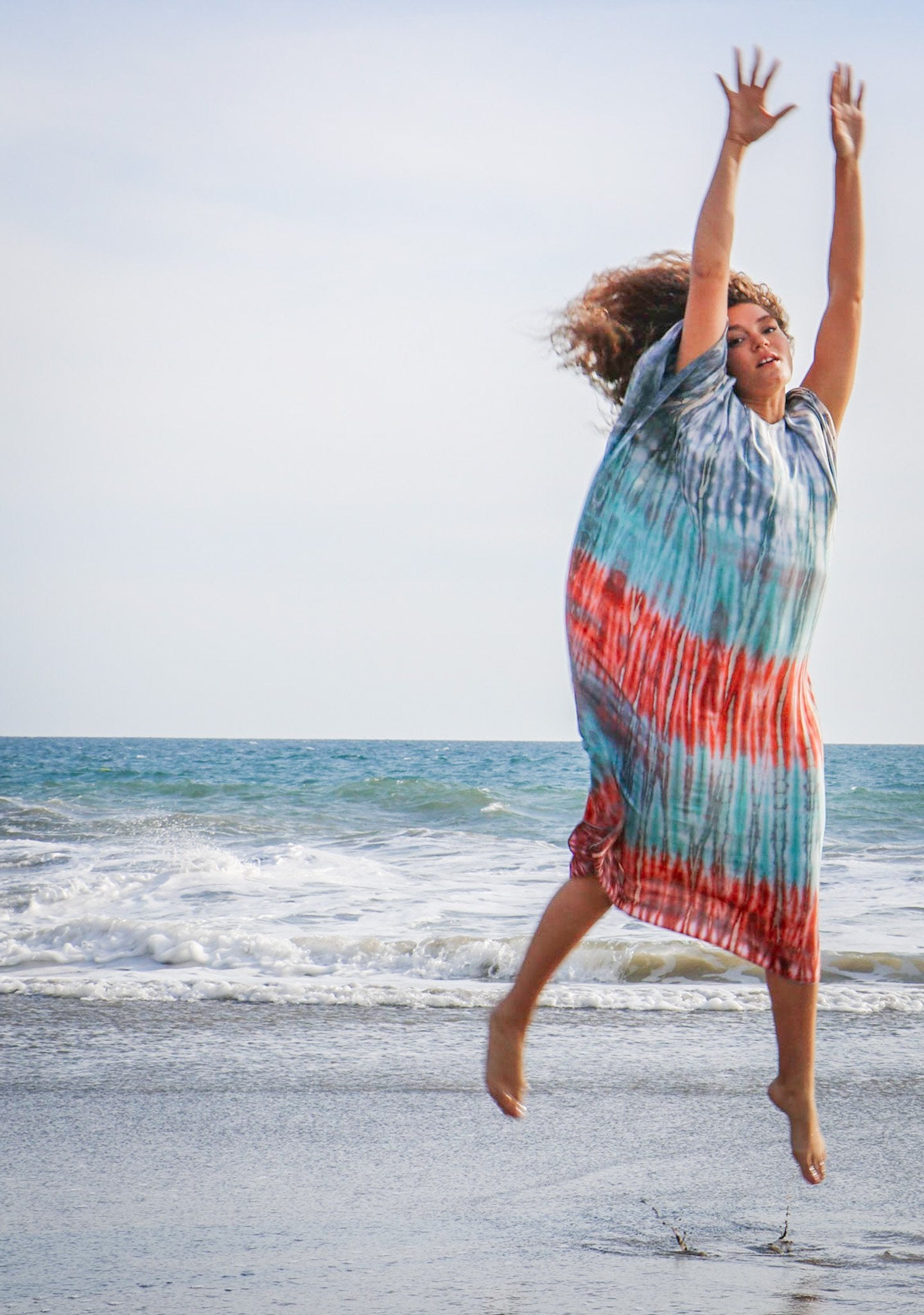 TULUM CAFTAN - SUNSET / BAMBOO STRIPE - BHAVANI COLLECTIVE