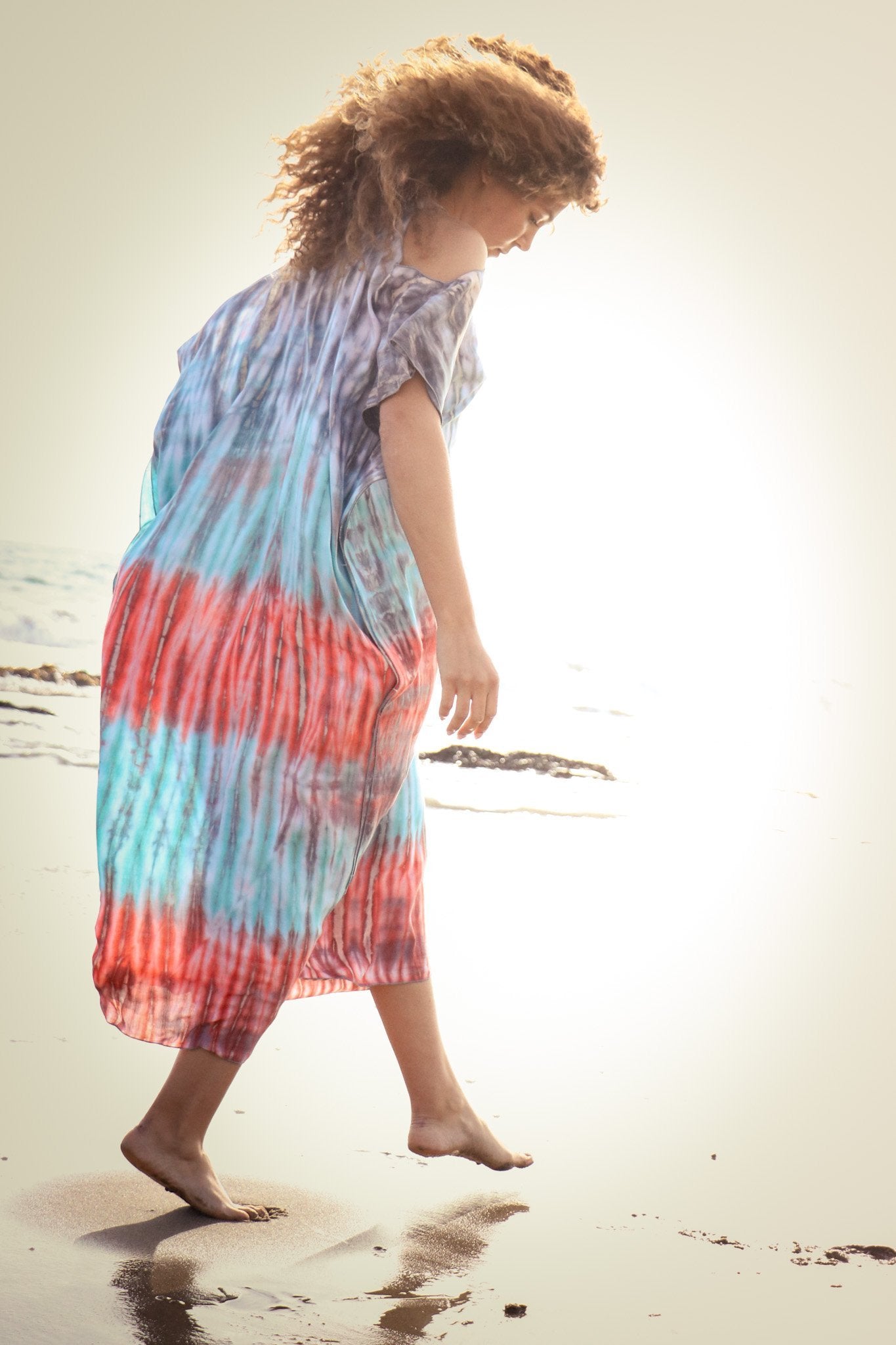 TULUM CAFTAN - SUNSET / BAMBOO STRIPE - BHAVANI COLLECTIVE