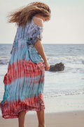 TULUM CAFTAN - SUNSET / BAMBOO STRIPE - BHAVANI COLLECTIVE