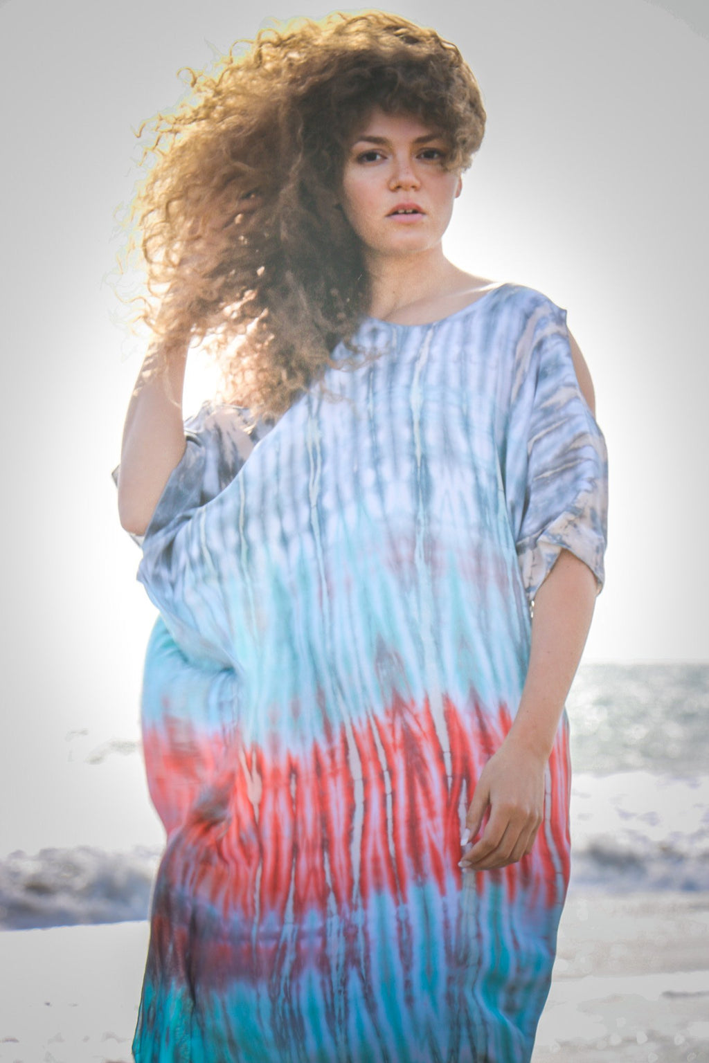 TULUM CAFTAN - SUNSET / BAMBOO STRIPE - BHAVANI COLLECTIVE