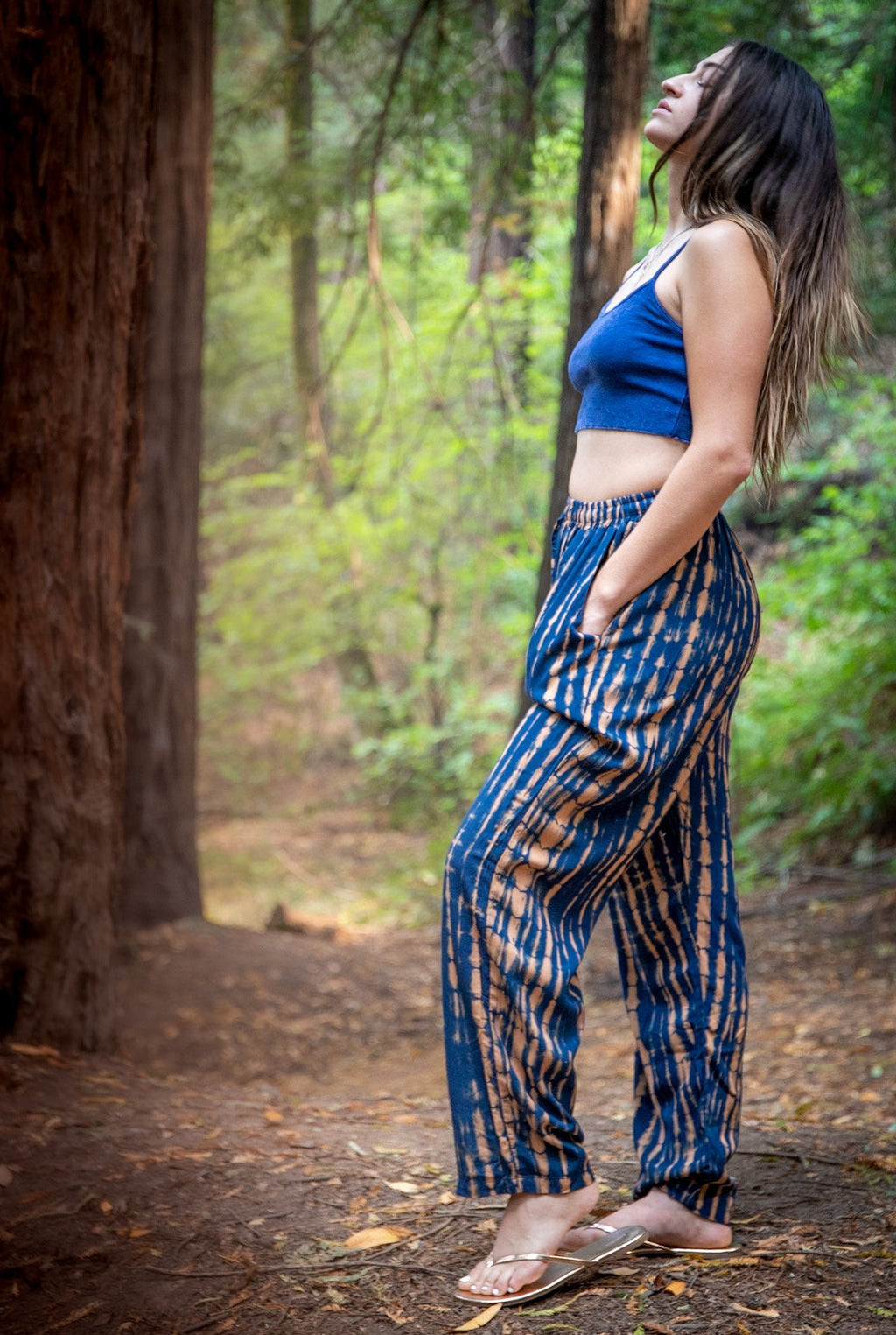 ZEN PANT - MIDNIGHT MOON / BAMBOO STRIPE - BHAVANI COLLECTIVE