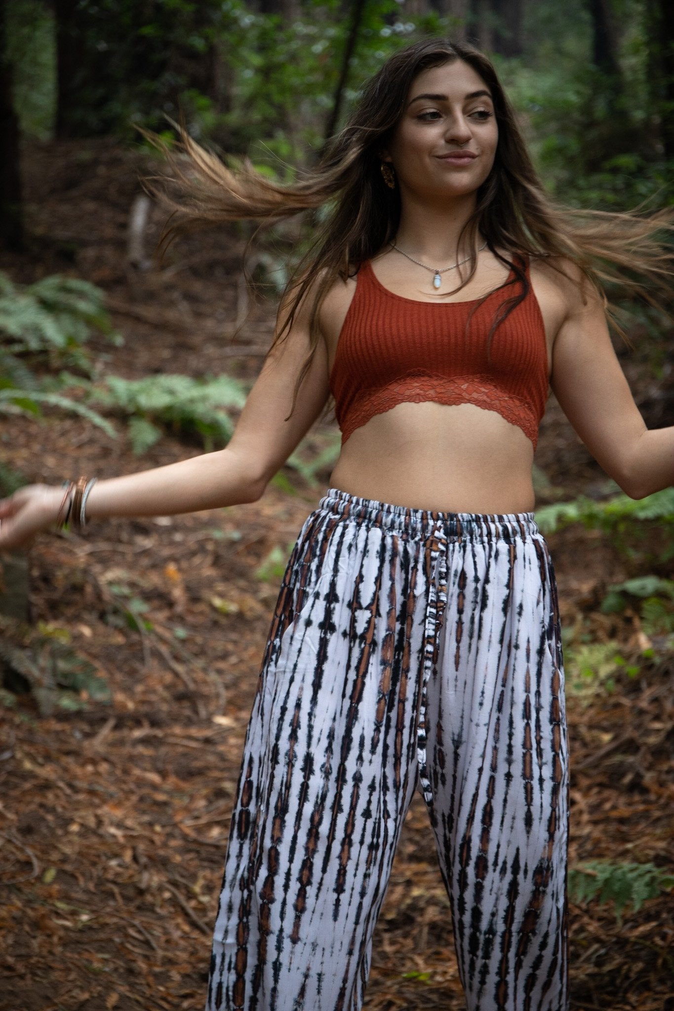 ZEN PANT - WHITE HEAT / BAMBOO STRIPE - BHAVANI COLLECTIVE