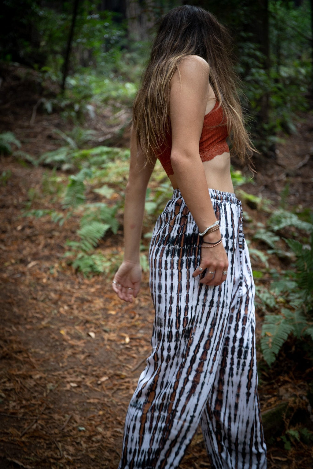 ZEN PANT - WHITE HEAT / BAMBOO STRIPE - BHAVANI COLLECTIVE